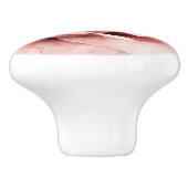 Roze Rose Keramische Knop (Zijkant)