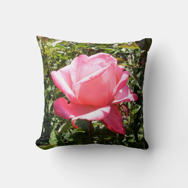 Roze Rose Kussen (Voorkant)