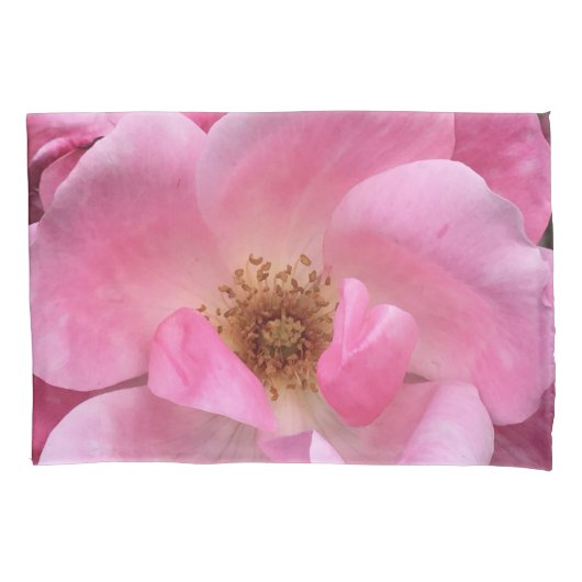 Roze Rose Kussensloop (Voorkant)