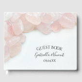 Roze Rose kwarartz Wedding Gastenboek (Voorkant)