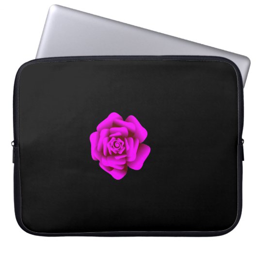 Roze Rose Laptop Sleeve (Voorkant)