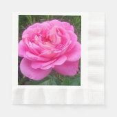 Roze Rose "Leonardo Da Vinci" Servet (Voorkant)