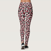 Roze Rose Leopard Leggings Gym (Achterkant)
