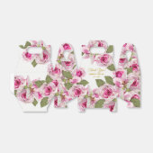 Roze Rose Lily Pearl Wedding Bedankdoosjes (Uitgevouwen)