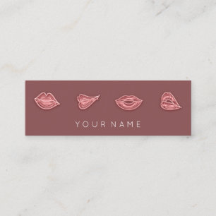 Roze Rose Lip Neurse Cosmetische Injector QrCode L Mini Visitekaartje