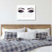Roze Rose Makeup Artist Beauty Damask Lashes Canvas Afdruk (Insitu (Slaapkamer))