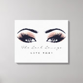 Roze Rose Makeup Artist Beauty Damask Lashes Canvas Afdruk (Voorkant)
