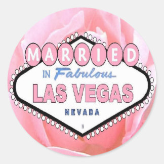 Roze Rose MARRIED in Las Vegas Sticker