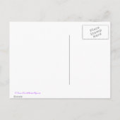 Roze Rose met Paarse Briefkaart van Wisteria (Achterkant)