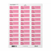 Roze Rose Modern Elegant Plain Return Adres Etiket (Full Sheet)