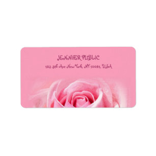 Roze Rose Modern Elegant Sjabloon Floral Adres Etiket