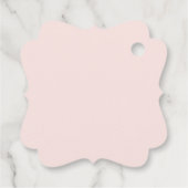 Roze Rose Modern Floral Baby Meisje Douche Dank u Bedankjes Labels (Achterkant)