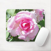 Roze Rose Mousepad Muismat (Met muis)