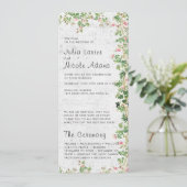 Roze Rose Oude Muur  Stijl Dagboek Trouwen Programma (Staand voorkant)