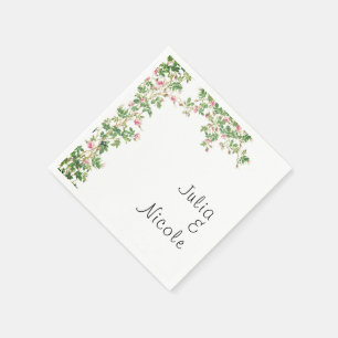 Roze Rose Oude Muur Stijl Dagboek Trouwen Servet