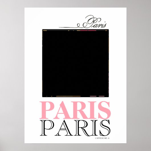 Roze Rose Paris Vintage Poster Frans (Voorkant)