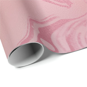 Roze Rose Pastel Cora gesmolten marmeren glas Abst Cadeaupapier