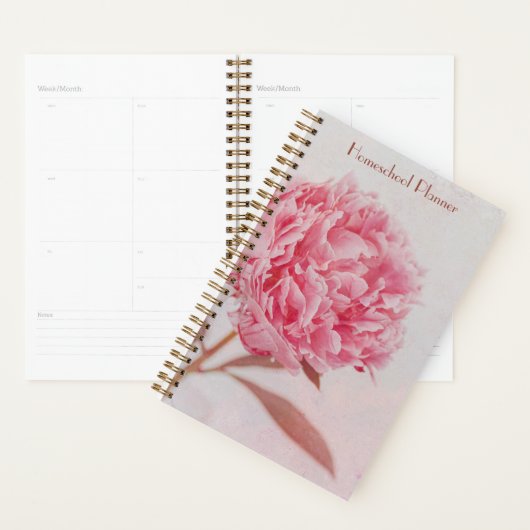 Roze Rose Peony Custom Homeschool Planner (Display)