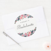 Roze Rose Peony Floral Bachelorette Sticker (Envelop)