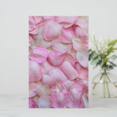 Roze Rose Petals Briefpapier (Staand voorkant)