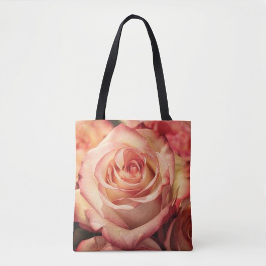 Roze Rose Petals Canvas tas (Voorkant)