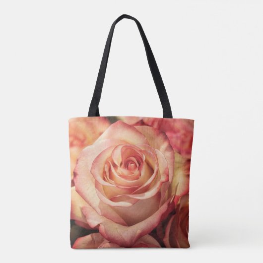 Roze Rose Petals Canvas tas (Achterkant)