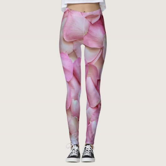 Roze Rose Petals Leggings (Voorkant)