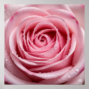 Roze Rose Petals Poster