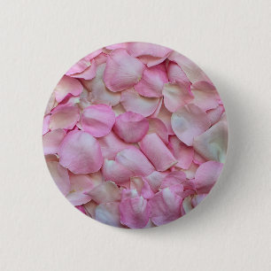 Roze Rose Petals Ronde Button 5,7 Cm