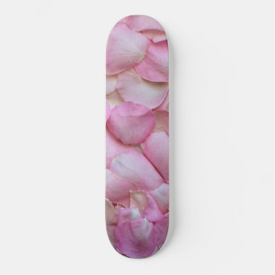 Roze Rose Petals Skateboard