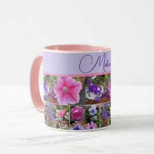 Roze Rose Petunia Flowers Floral Mok