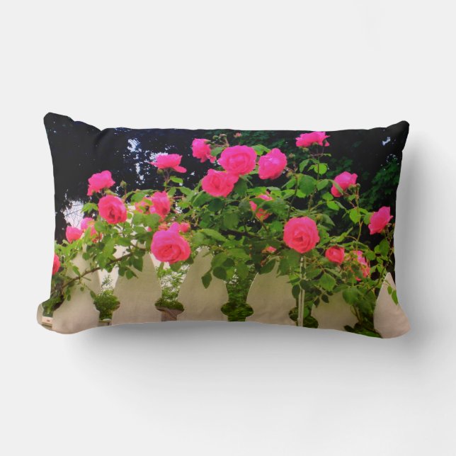 Roze Rose Pickets Sierkussen Kussen (Voorkant)