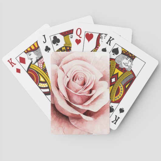 Roze Rose Pokerkaarten (Achterkant)