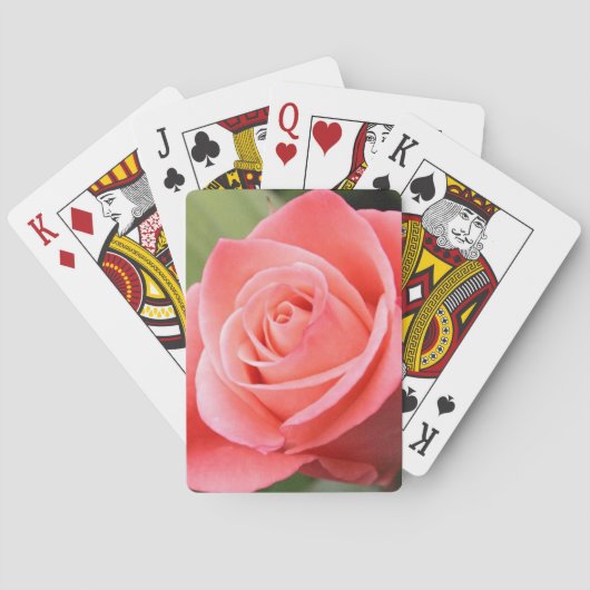 Roze Rose Pokerkaarten (Achterkant)