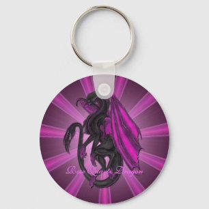 Roze Rose Quartz Dragon Sleutelhanger