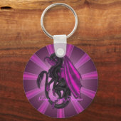 Roze Rose Quartz Dragon Sleutelhanger (Voorkant)