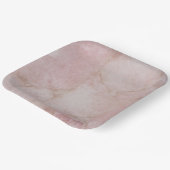 Roze Rose Quartz Papieren Bordje (Gebogen)