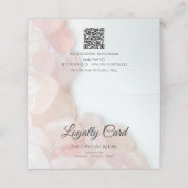Roze Rose Quartz Stones Salon Spa Folded Klantenkaartje (Buitenkant ongevouwen)