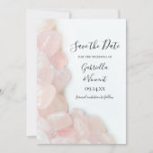 Roze Rose Quartz Wedding Save the Date (Voorkant)