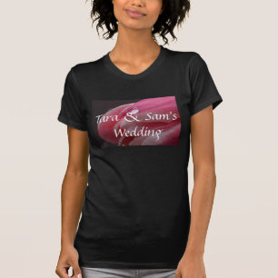 Roze Rose Raindrop Wedding T-shirt