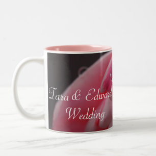 Roze Rose Raindrop Wedding Tweekleurige Koffiemok