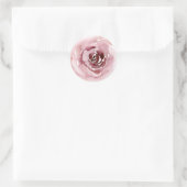 Roze Rose Ronde Sticker (Tas)