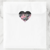 Roze Rose Rozen Waterverf   Hart Sticker (Tas)