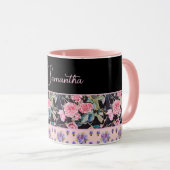 Roze Rose Rozen Waterverf   Mok (Voorkant rechts)