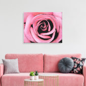 Roze Rose schets ontwerp Canvas Afdruk (Insitu (Woonkamer))