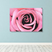 Roze Rose schets ontwerp Canvas Afdruk (Insitu (Houten vloer))