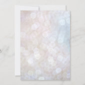 Roze Rose | Silver Bokeh Wedding Kaart (Achterkant)