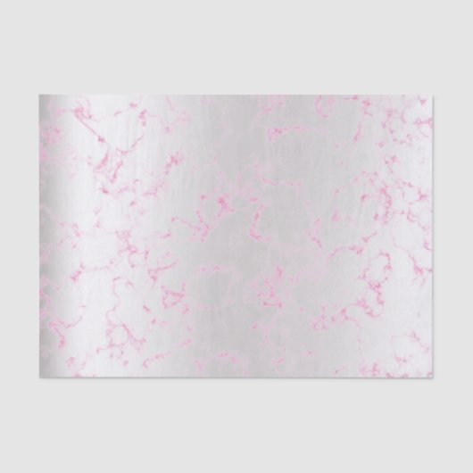 Roze Rose Silver Marble Metallic Abstract Tissuepapier (Voorkant)