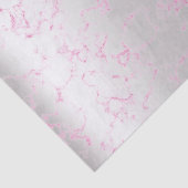 Roze Rose Silver Marble Metallic Abstract Tissuepapier (Detail)