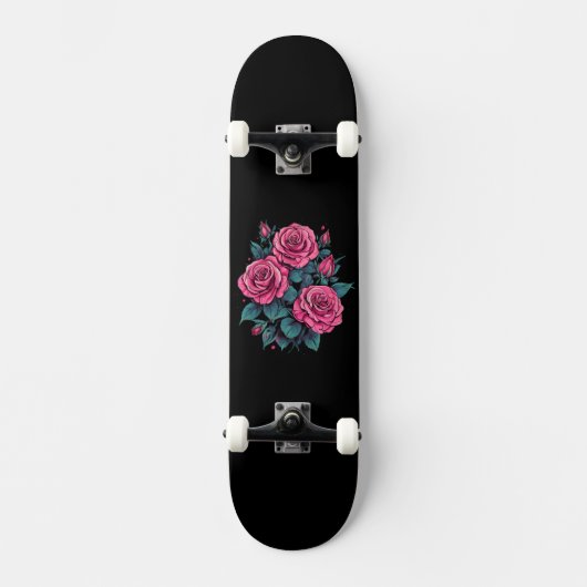 Roze Rose Skateboard (Voorkant)